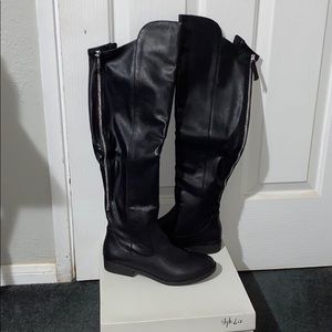 Black over the knee boots